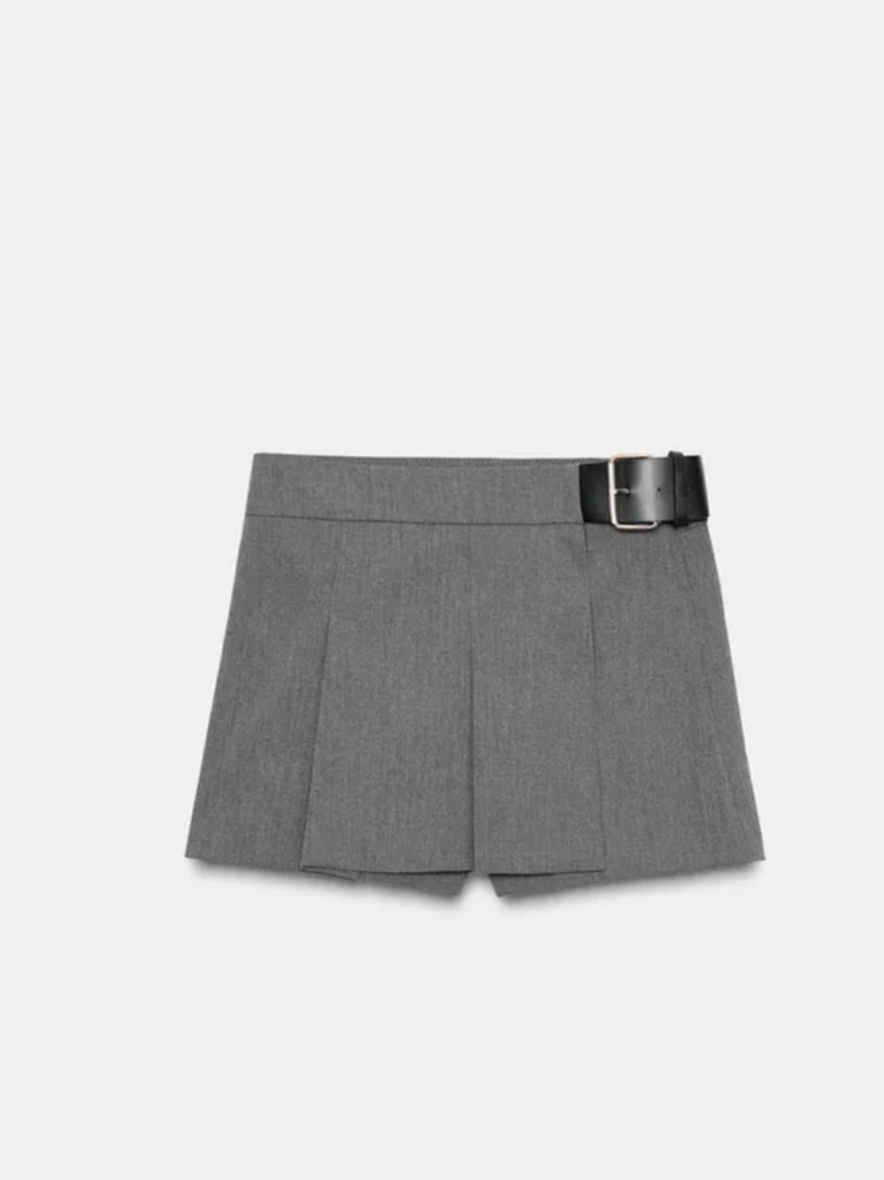 Zara Charcoal Pleated Mini Skort - Picture 4 of 5